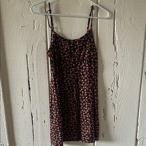 Wild Fable Black Dress with Pink Floral Design